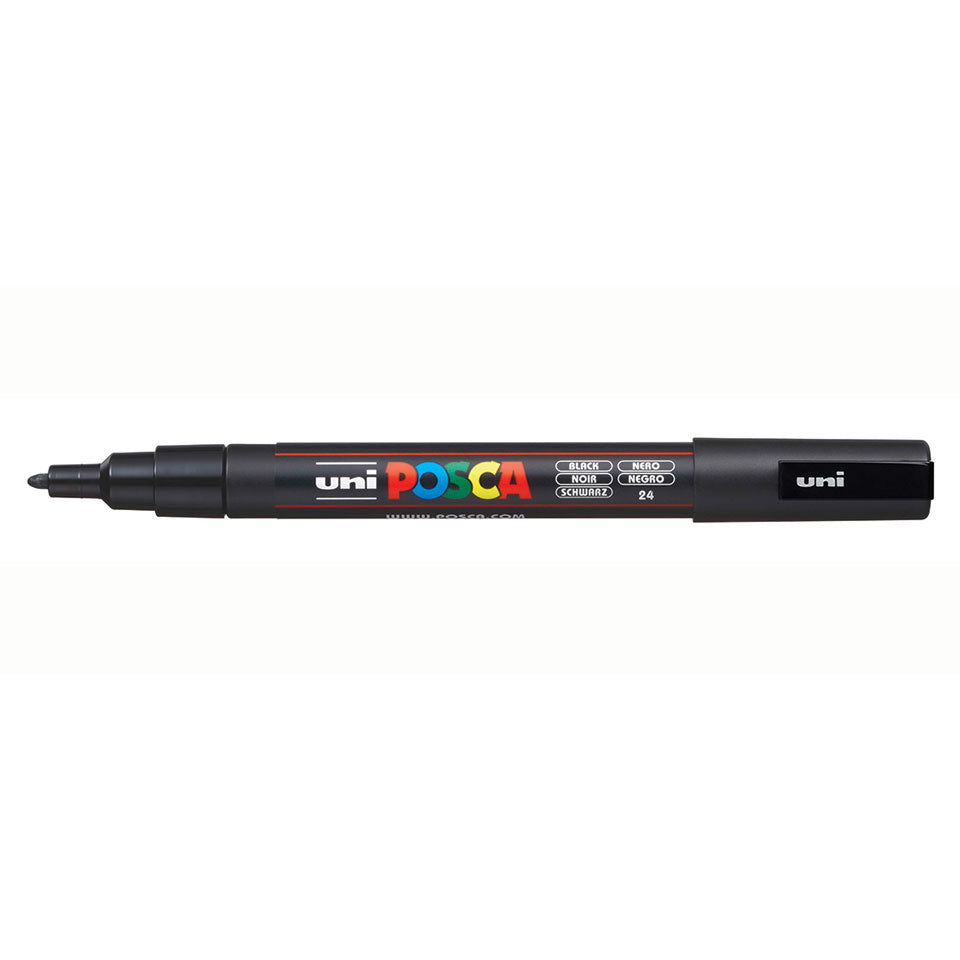 Posca Black Acrylic Marker (PC-3M)