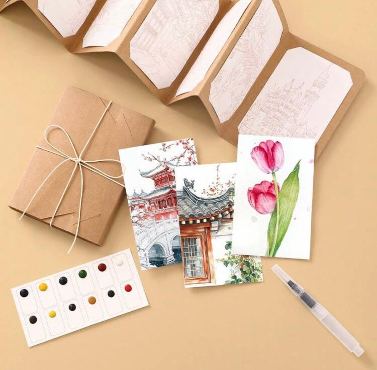 Watercolor Paper Set (Flowers)