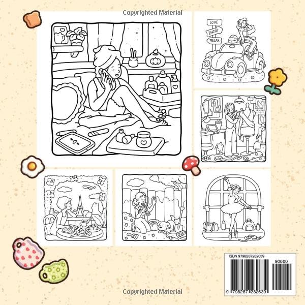 Alcohol Markers Coloring Book : Girl Moments