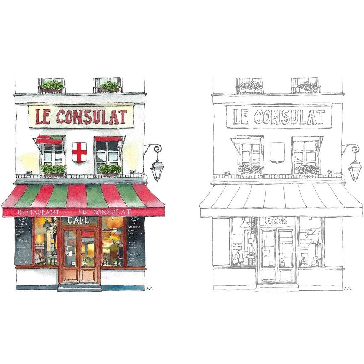 Urban Anna Watercoloring Book: Enchanting Shopfronts