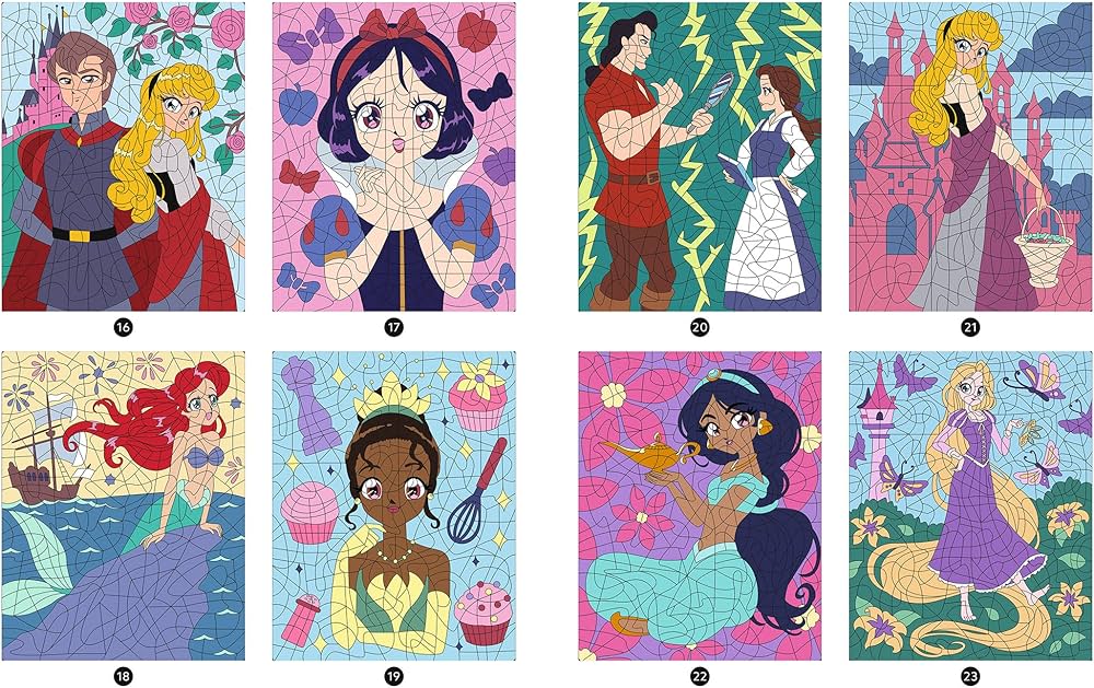 Kids Coloring By Numbers (Princess Anime)