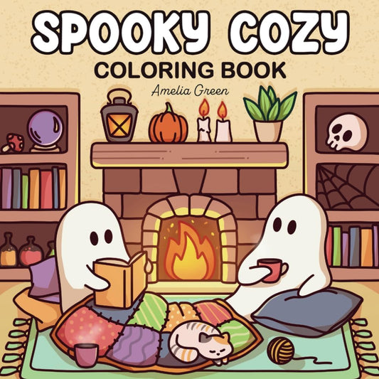 Alcohol Markers Coloring Book : Spooky Cozy