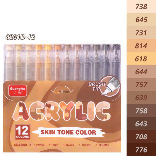 GuangNa Acrylic Markers (Skin Tones)