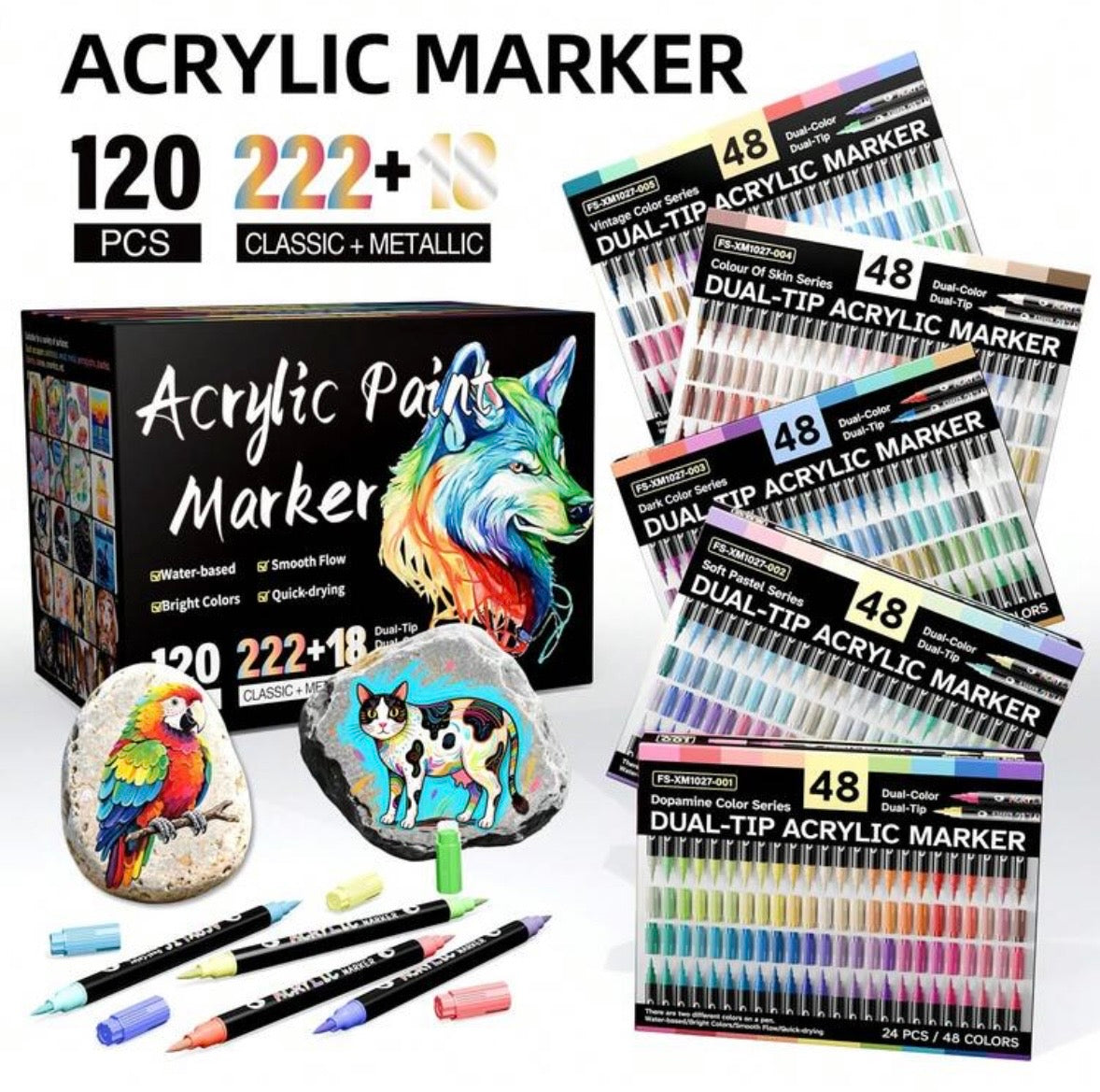 Dual-Tip Acrylic Markers (240 colors)