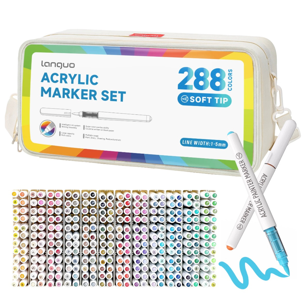 Languo Acrylic Markers (288 colors - Bag)