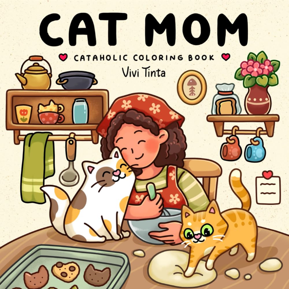 Alcohol Markers Coloring Book : Cat Mom