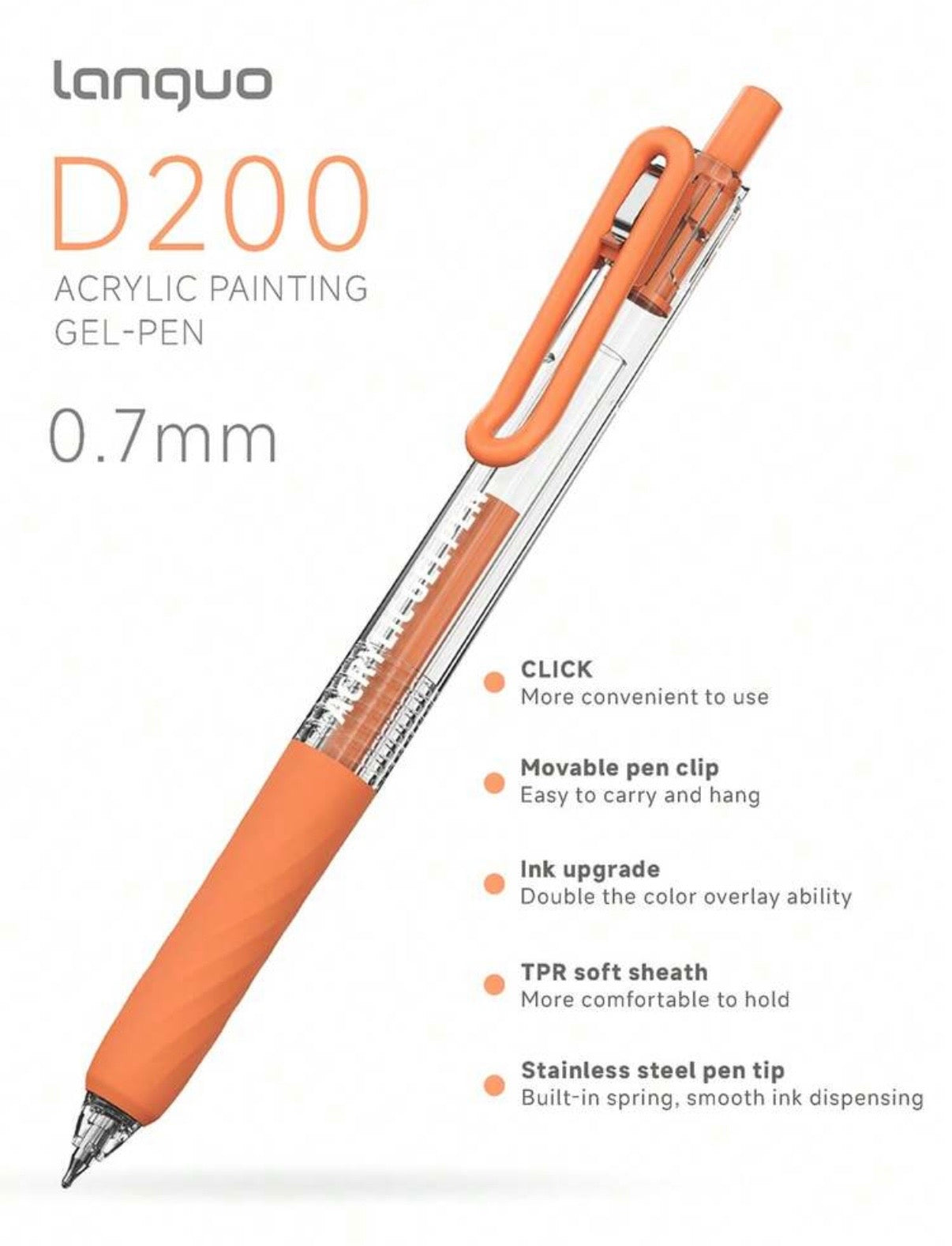 Languo Acrylic Gel Pens (Retractable - 72 Colors)