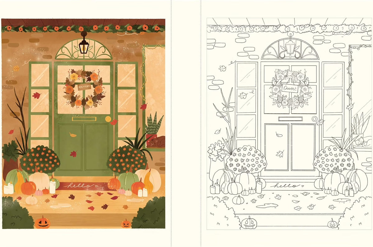 Urban Life Watercoloring Coloring Book