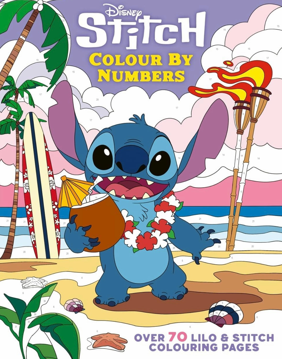 Easy Coloring By Numbers (Stitch
- 70 pages)