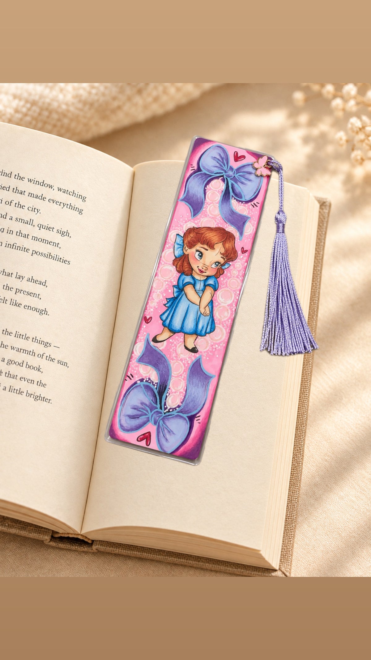 Hand Colored Bookmark