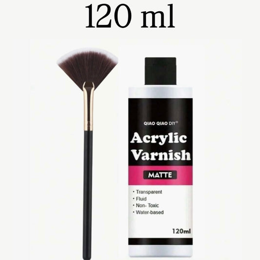 Acrylic Varnish + Brush (Matte - 120 ml)