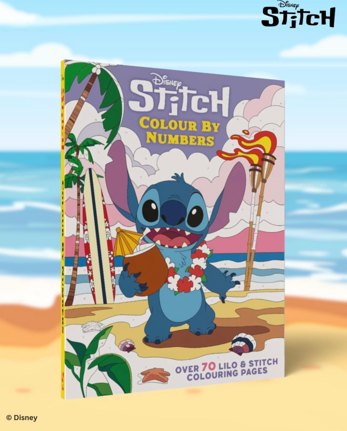 Easy Coloring By Numbers (Stitch
- 70 pages)