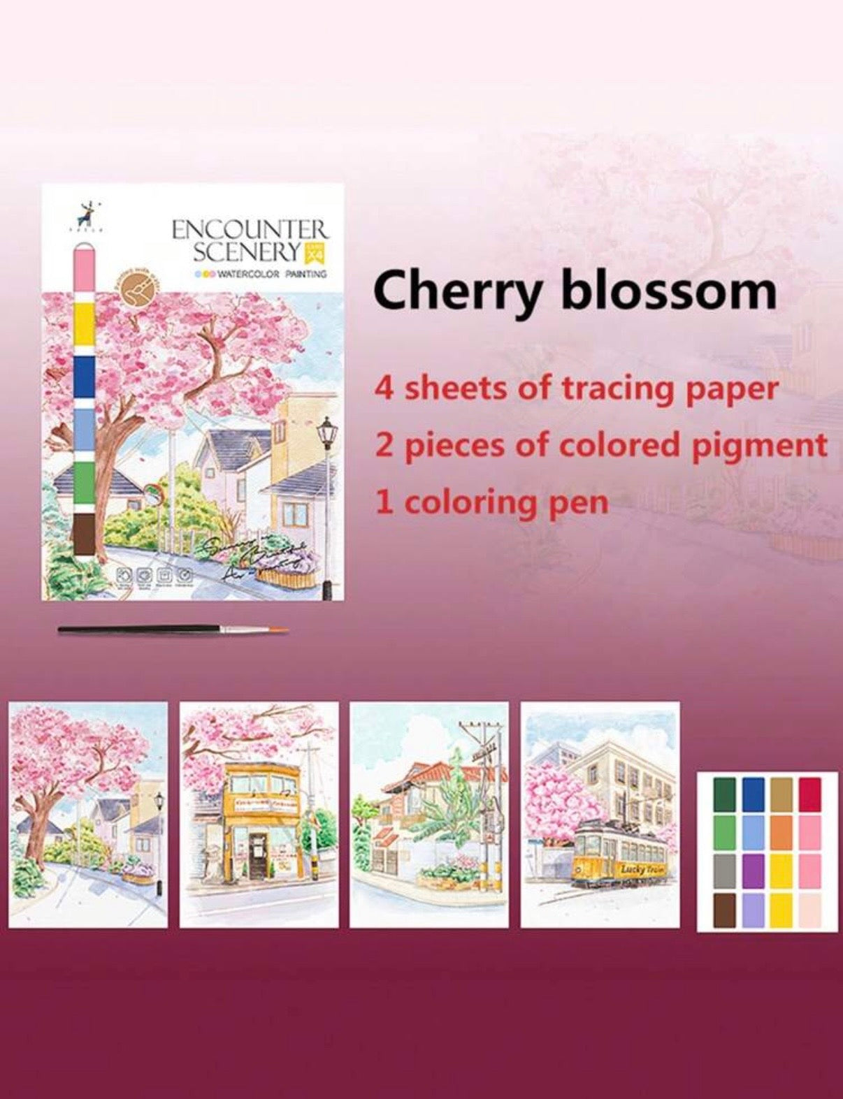 Watercolor Paper Set (Cherry Blossom)