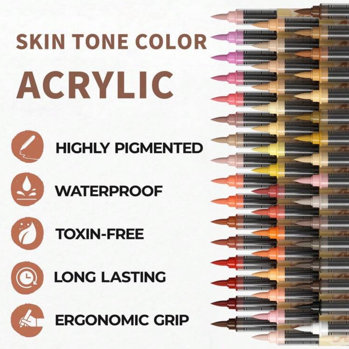 GuangNa Acrylic Markers (Skin - 48 Colors)