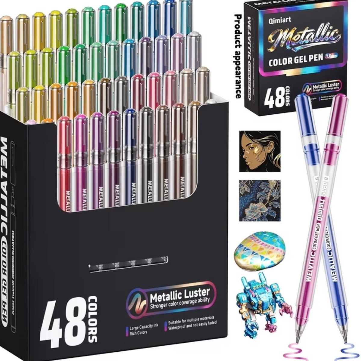 Qimiart Metallic Gel Pens (48 Colors)
