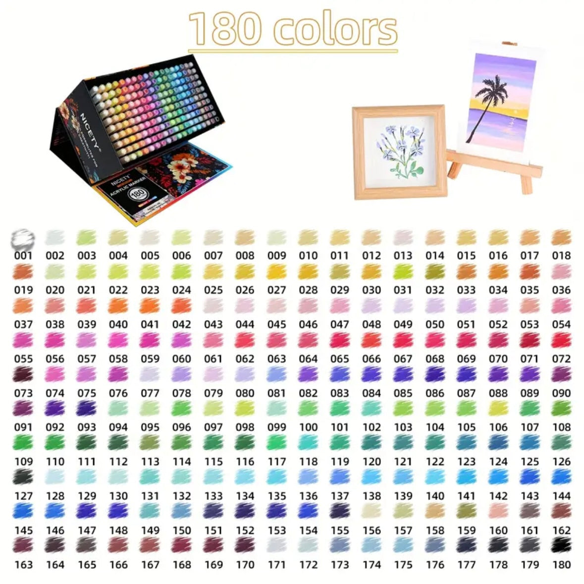 Nicety Acrylic Markers (180 colors)
