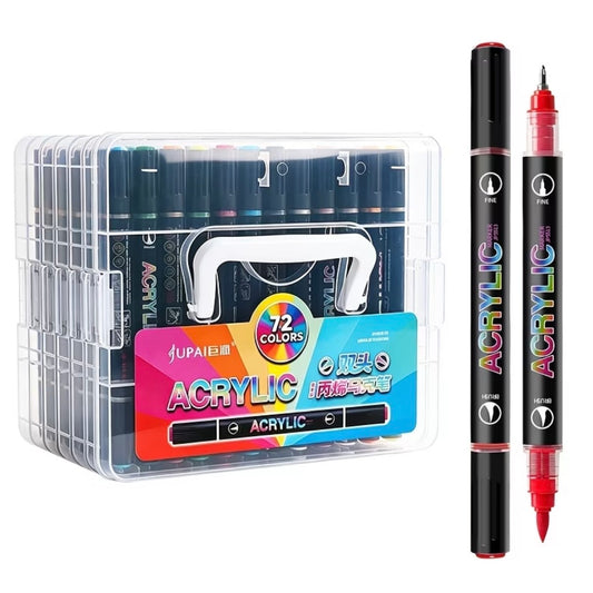 Jupai Acrylic Markers Dual-Tip (72 Colors)