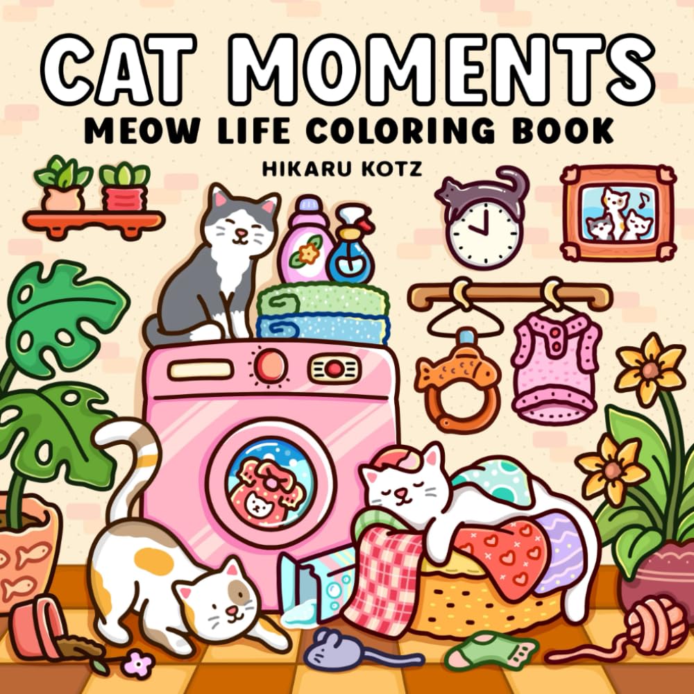 Alcohol Markers Coloring Book : Cat Moments