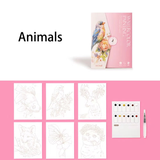 Watercolor Paper Set (Animals)