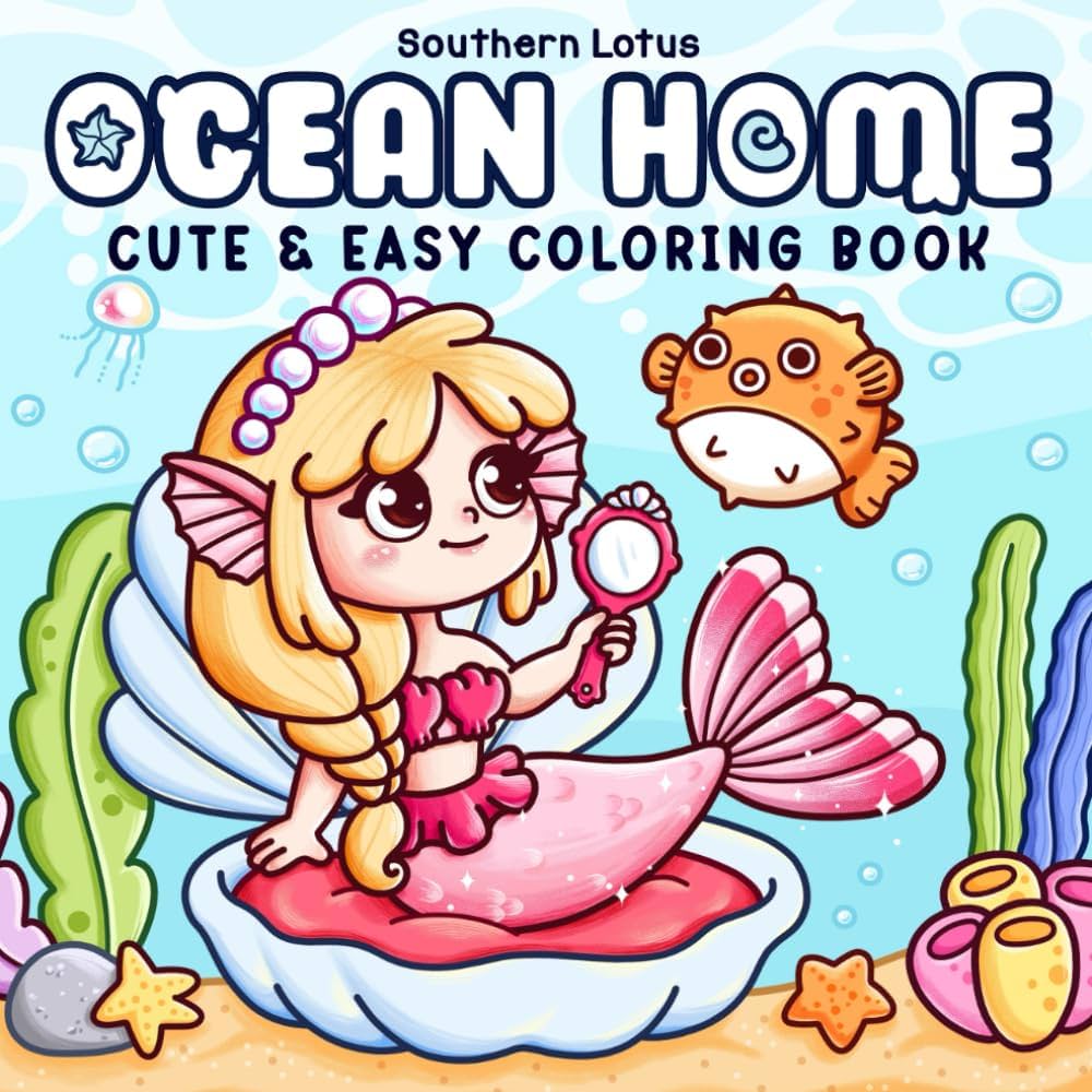 Alcohol Markers Coloring Book : Ocean Home