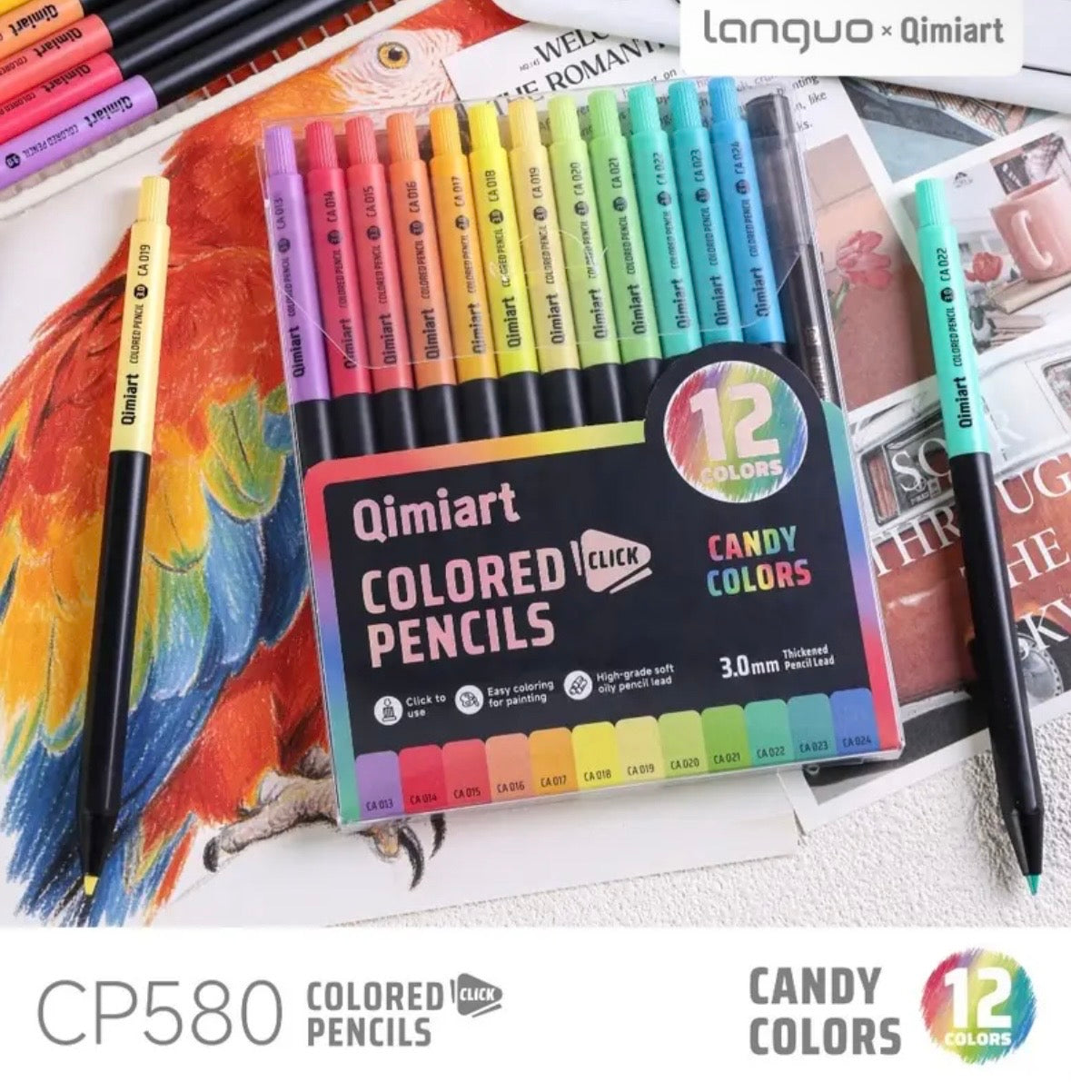 Qimiart Colored Pencils (96 colors) الوان خشبية شمعية