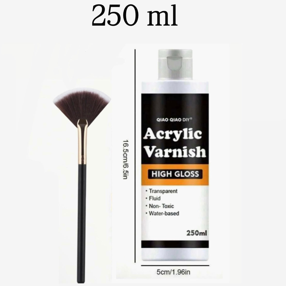 Acrylic Varnish + Brush (Gloss - 250 ml