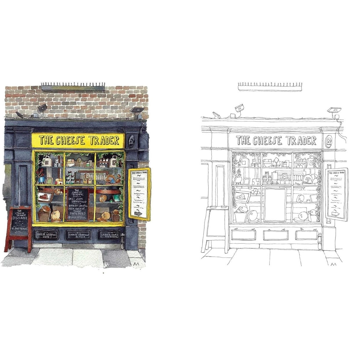 Urban Anna Watercoloring Book: Enchanting Shopfronts