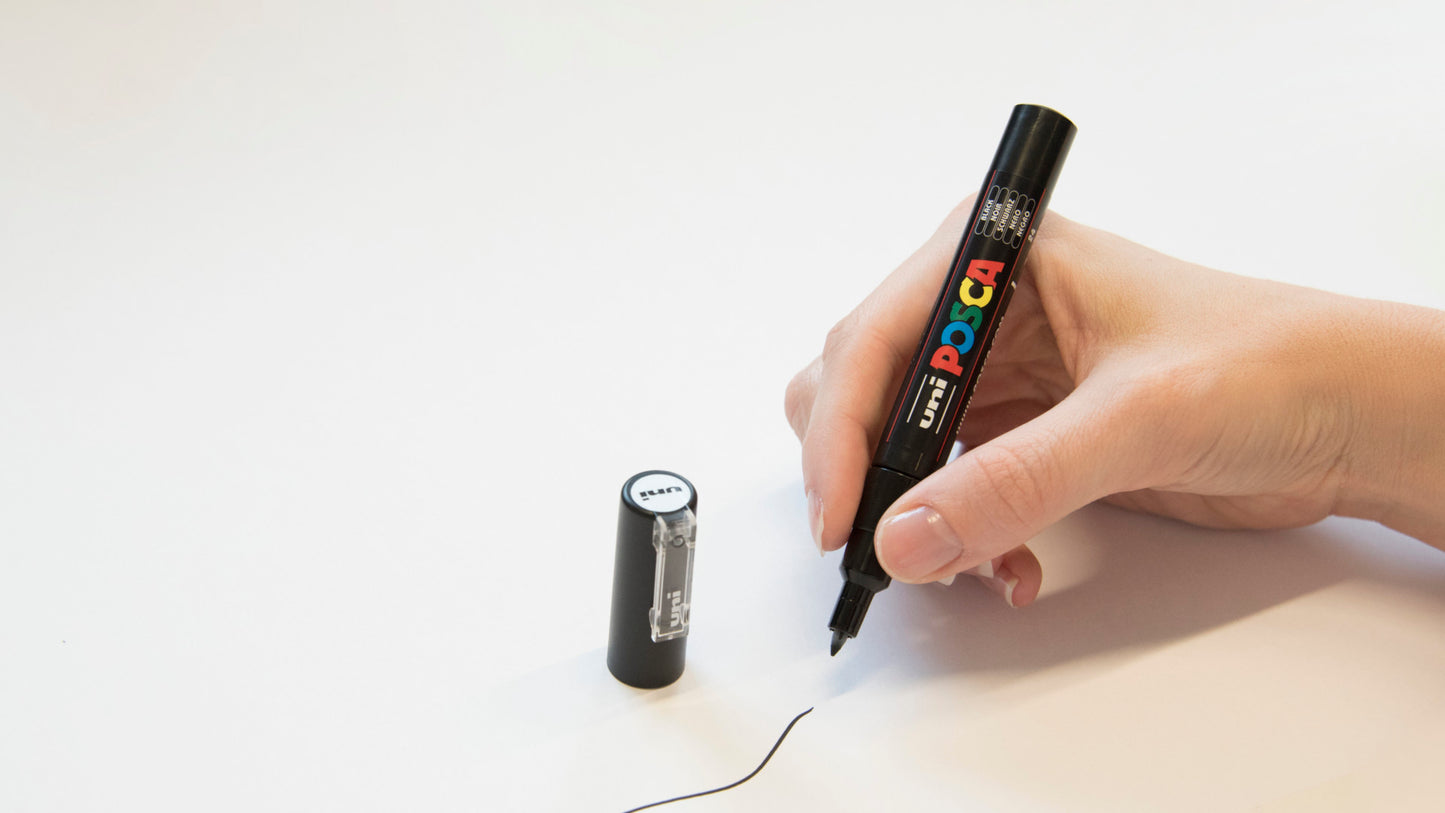 Posca Black Acrylic Marker (PC-1M)
