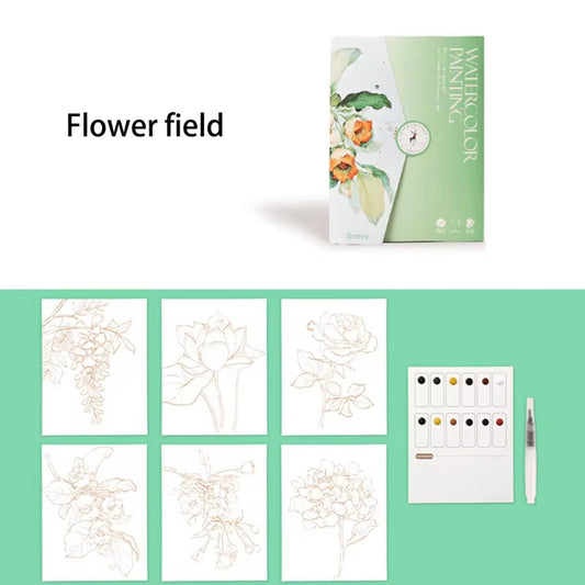Watercolor Paper Set (Flower Field)