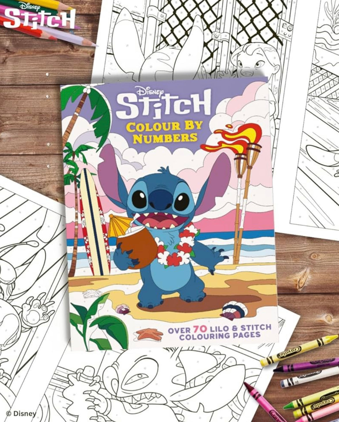 Easy Coloring By Numbers (Stitch
- 70 pages)