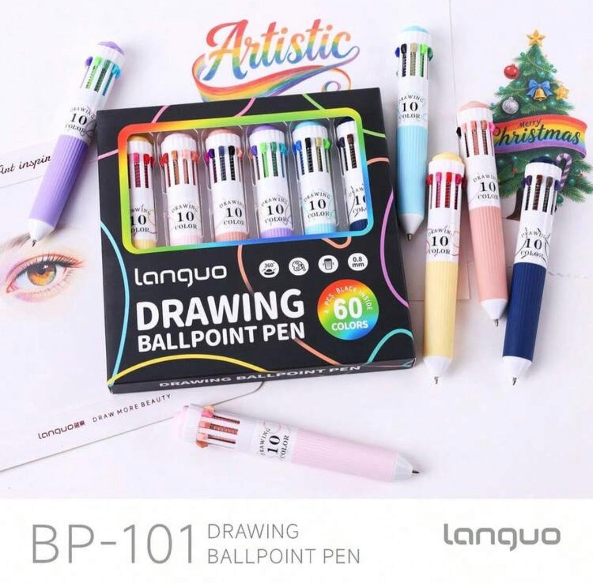 Languo Multicolor Pens (6 Pens / 60 Colors)