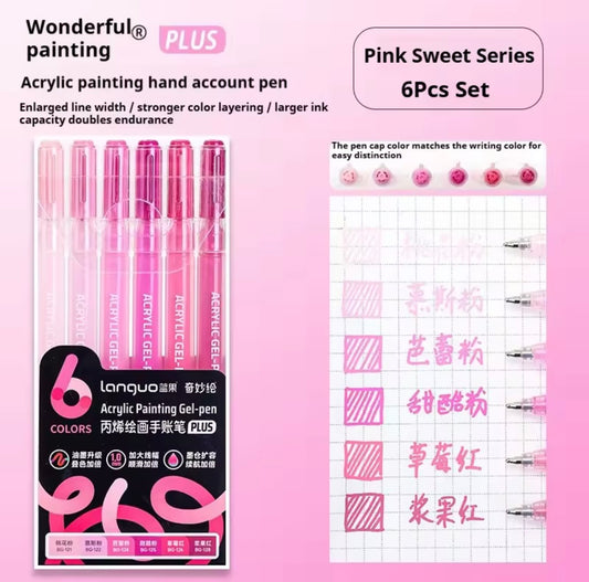 Languo Acrylic Gel Pens (Pink Sweet)