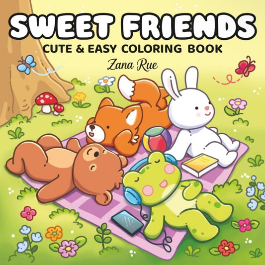 Alcohol Markers Coloring Book : Sweet Friends