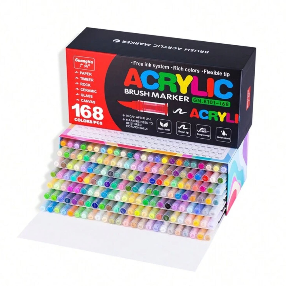 Acrylic Markers - 168 colors (Brush)