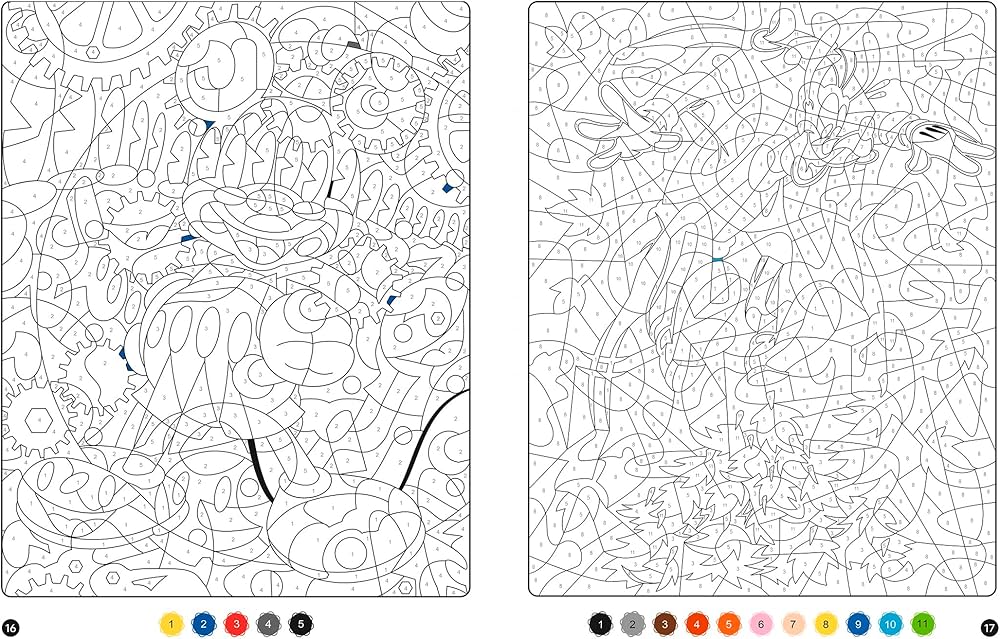 Kids Coloring By Numbers (Mickey & Friends)