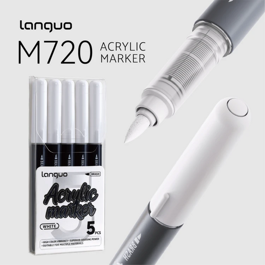 Languo Acrylic Markers (5 White Colors)